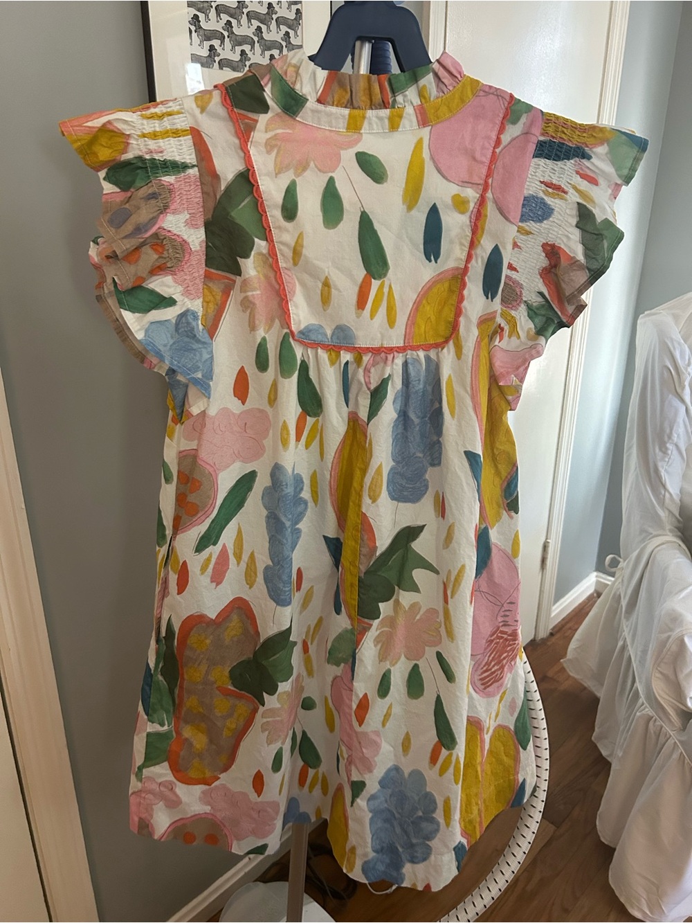 Umgee Multicolor Floral Flutter-Sleeve Dress - Picture 6 of 11
